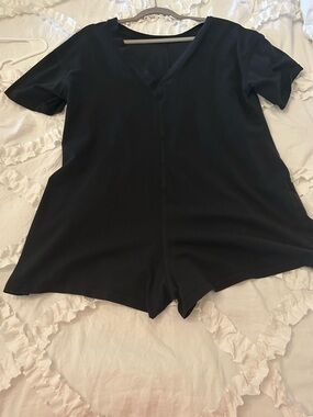 Amazon Women's Black V-Neck or Round Short Sleeve Romper